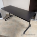 Black Rolling Office Work Table 60" x 24"